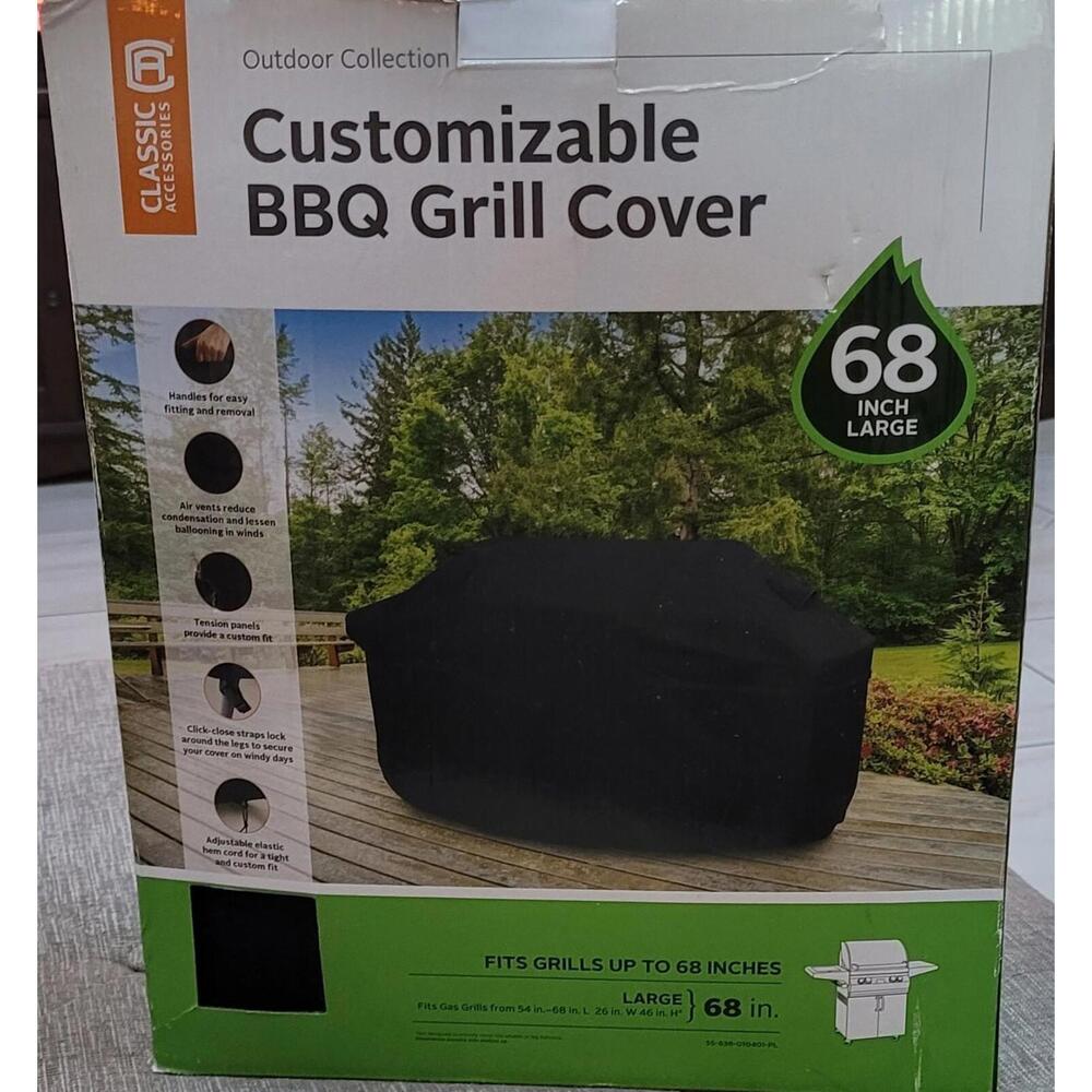 Classic Accessories Outdoor Collection Customizable BBQ Grill Cover  68" Large